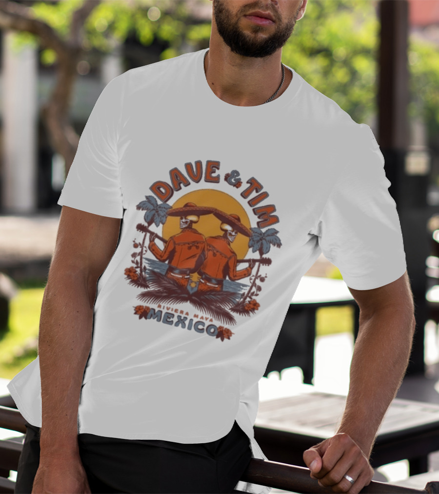 Dave & Tim Mexico 2026 Riviera Maya Sunset Show T-Shirt