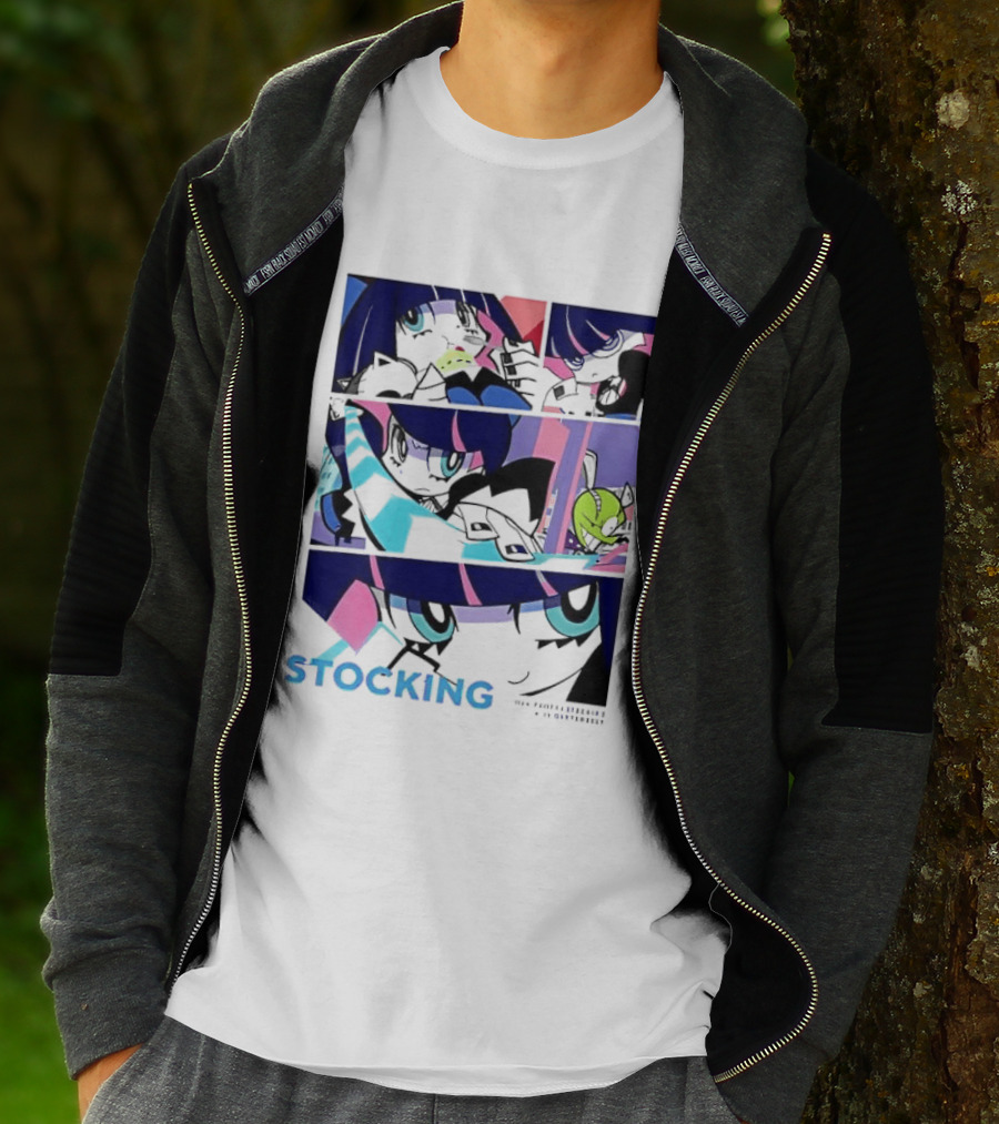 Panty & Stocking With Garterbelt Anime Stocking Anarchy Comic Strip T-Shirt