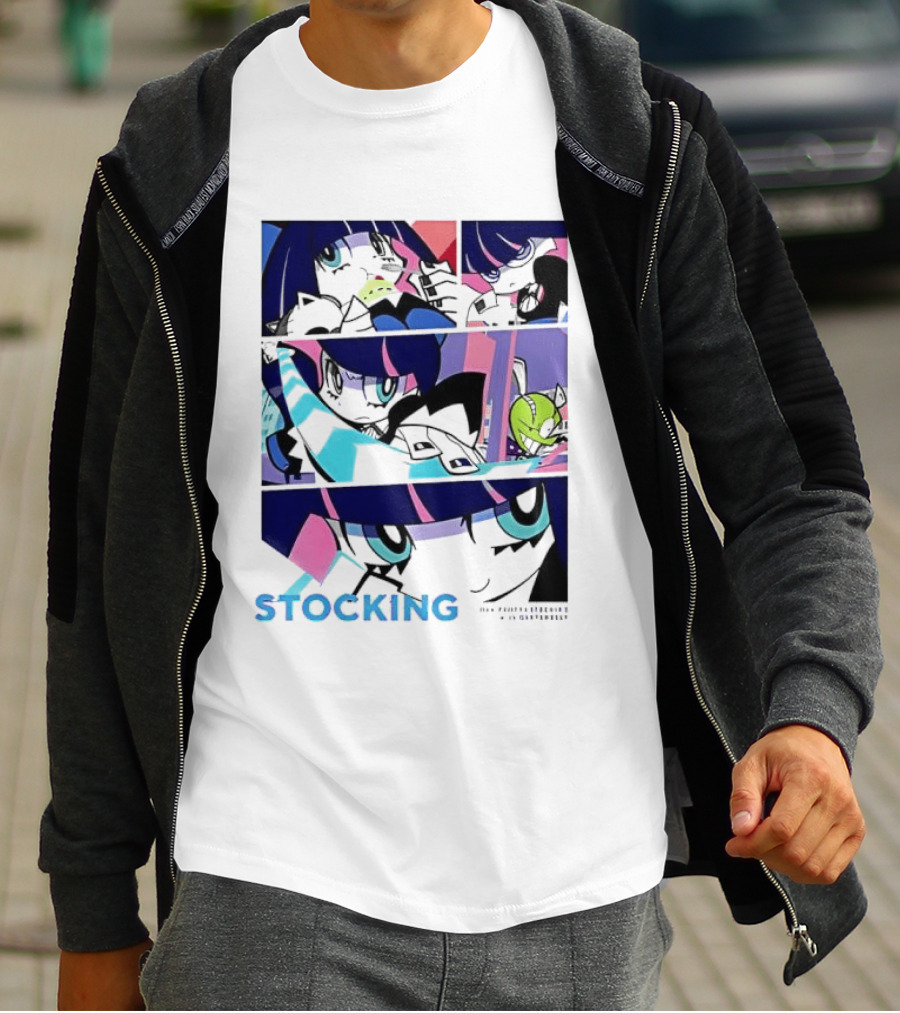 Panty & Stocking With Garterbelt Anime Stocking Anarchy Comic Strip T-Shirt