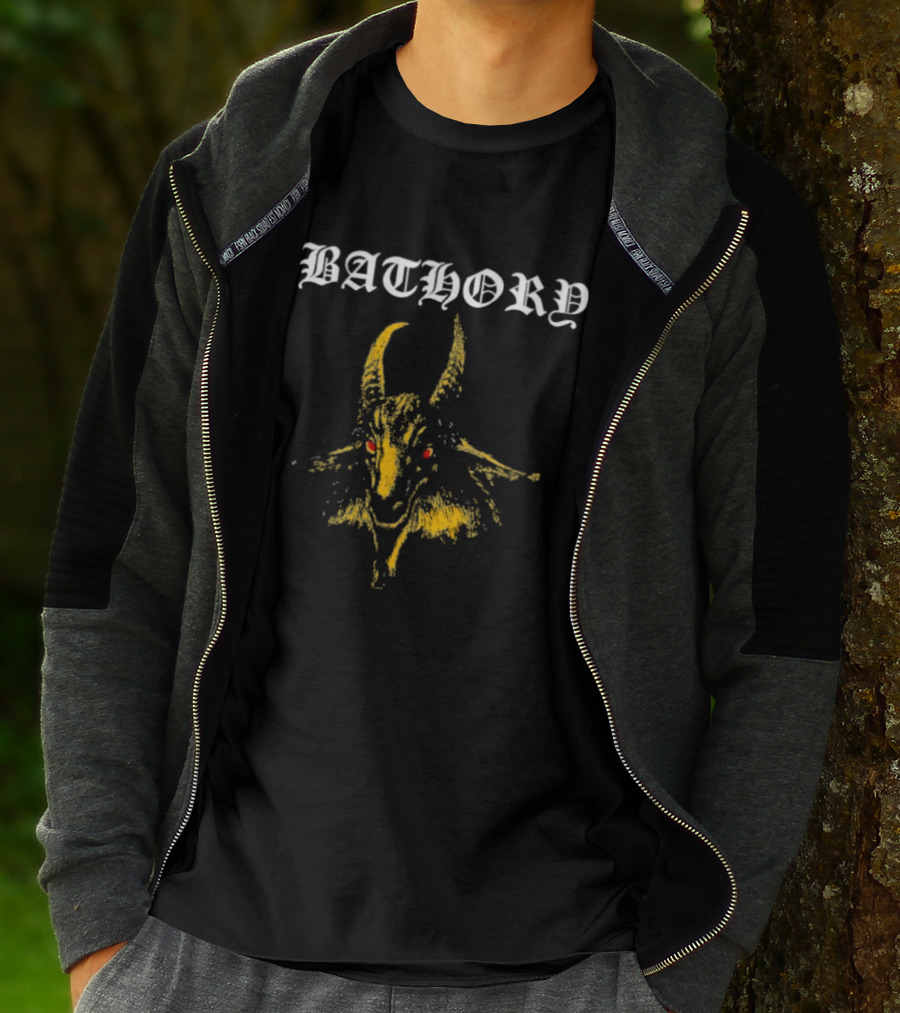 Bathory Classic Goat Graphic Vintage Heavy Metal Merchandise T-Shirt