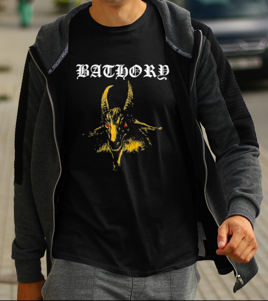 Bathory Classic Goat Graphic Vintage Heavy Metal Merchandise T-Shirt