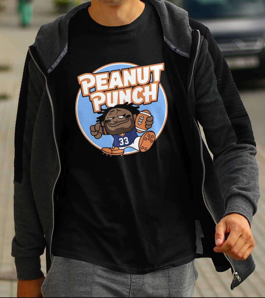 Peanut Punch Charles Tillman Chicago Bears Number 33 Cartoon T-Shirt