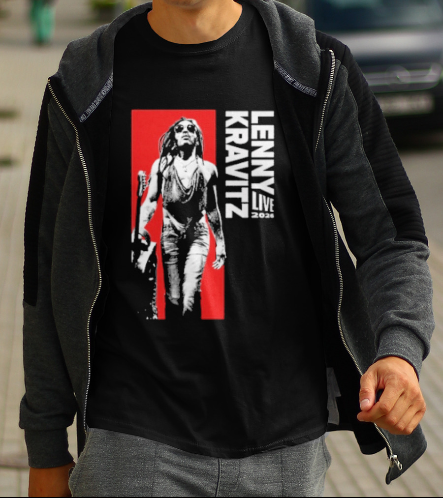 Lenny Kravitz Live 2026 Bold Red T-Shirt