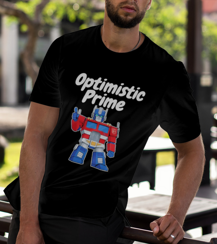 Optimistic Prime Robot Character Thumbs Up T-Shirt
