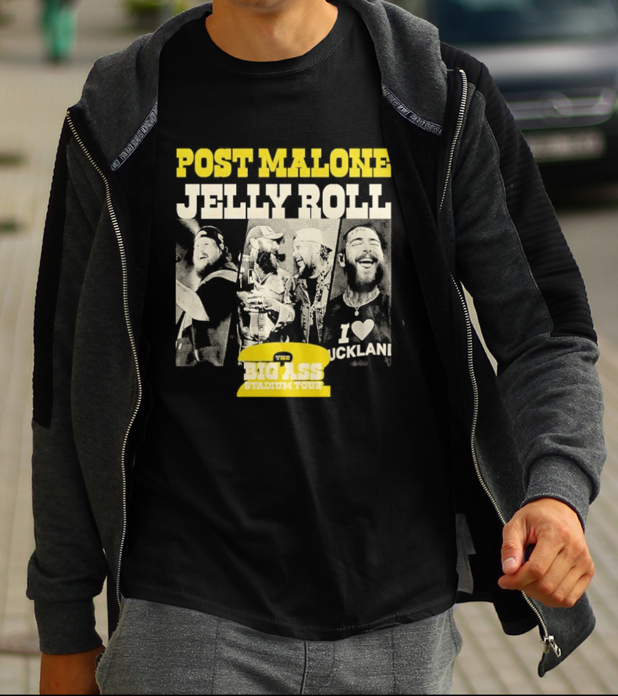 Post Malone Jelly Roll Big Ass Stadium Tour Part 2 T-Shirt