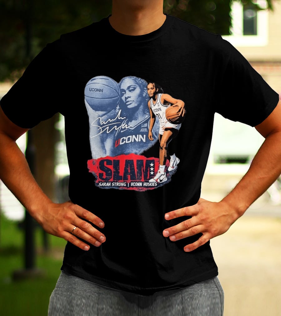 UConn Huskies SLAM Sarah Strong Basketball Legend T-Shirt