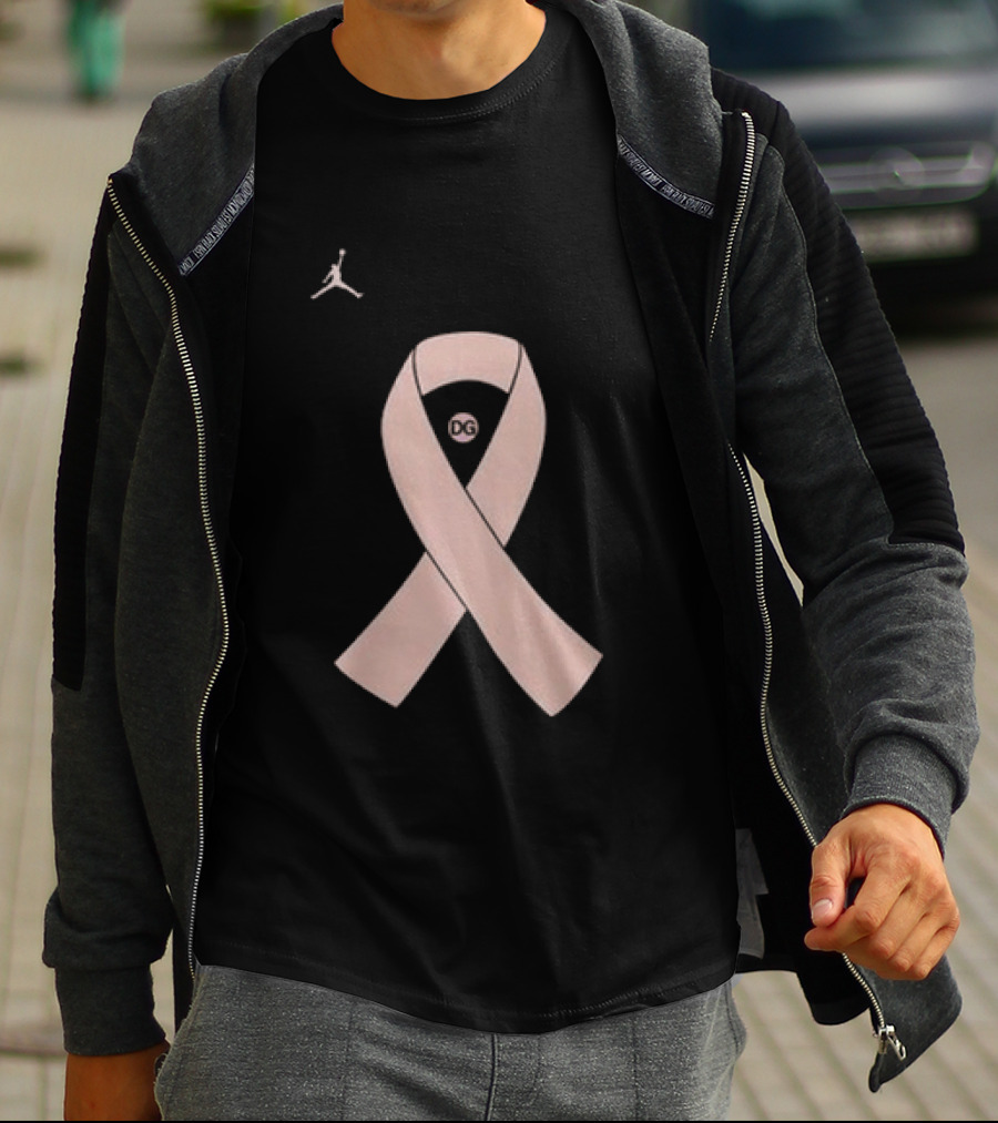 North Carolina Tar Heels Courtney Banghart Pink Out 2026 Jordan Jumpman Ribbon T-Shirt