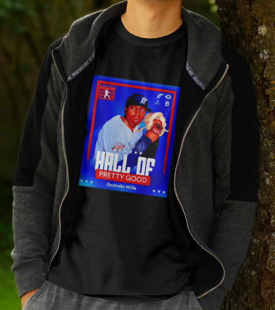 Hall Of Pretty Good Dontrelle Willis Detroit Tigers Baseball Card T-Shirt