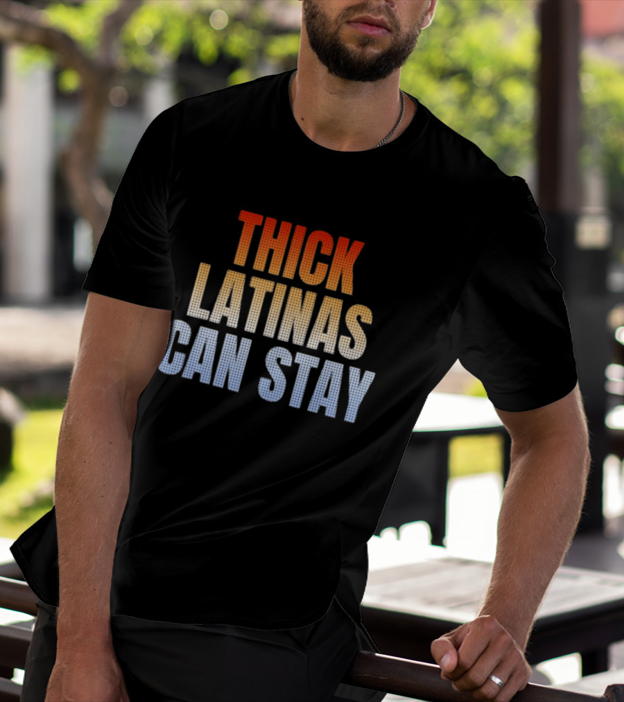 Thick Latinas Can Stay Retro Gradient Pop T-Shirt