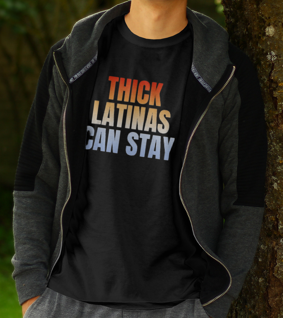 Thick Latinas Can Stay Retro Gradient Pop T-Shirt