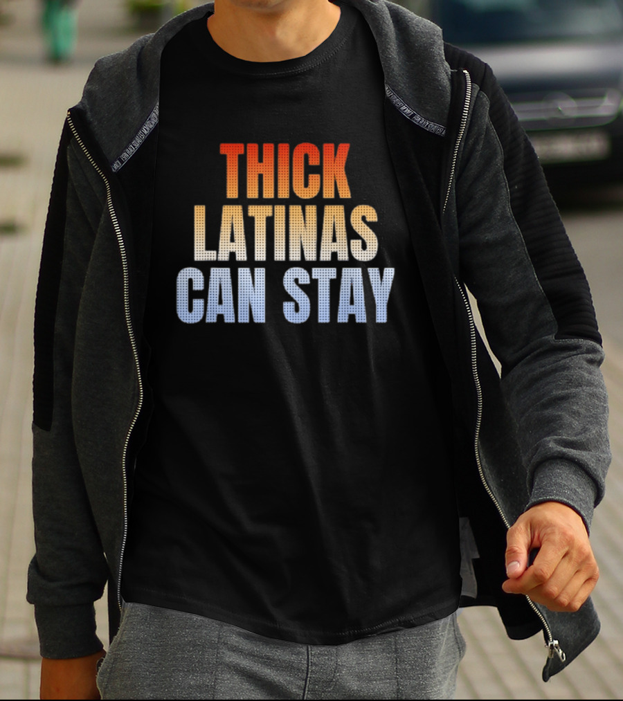 Thick Latinas Can Stay Retro Gradient Pop T-Shirt