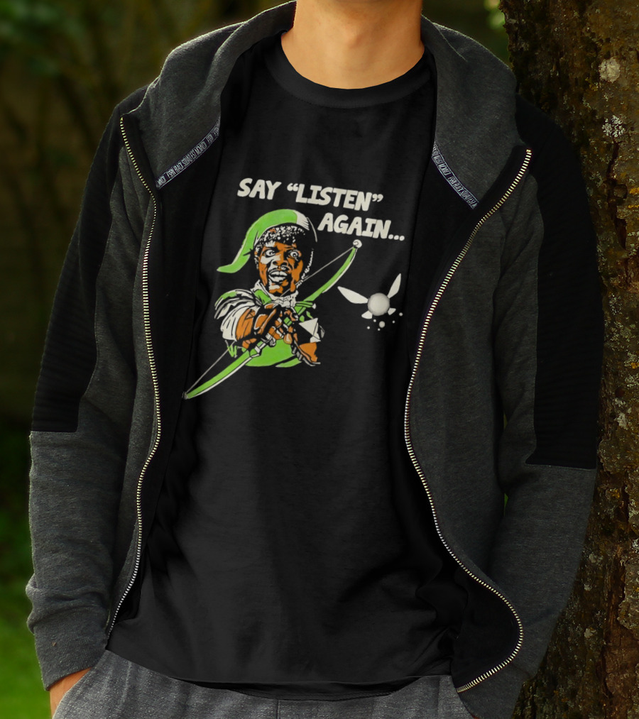 Say Listen Again Jules Winnfield Meets Zelda T-Shirt