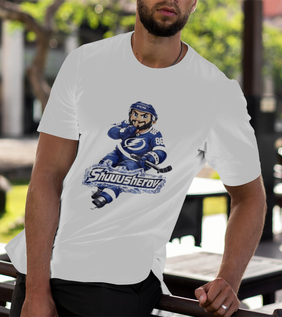 Tampa Bay Lightning Nikita Kucherov Shuuusherov Hockey Player T-Shirt