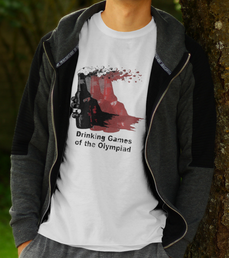 Drinking Games Of The Olympiad Pixelated Beer Splash T-Shirt