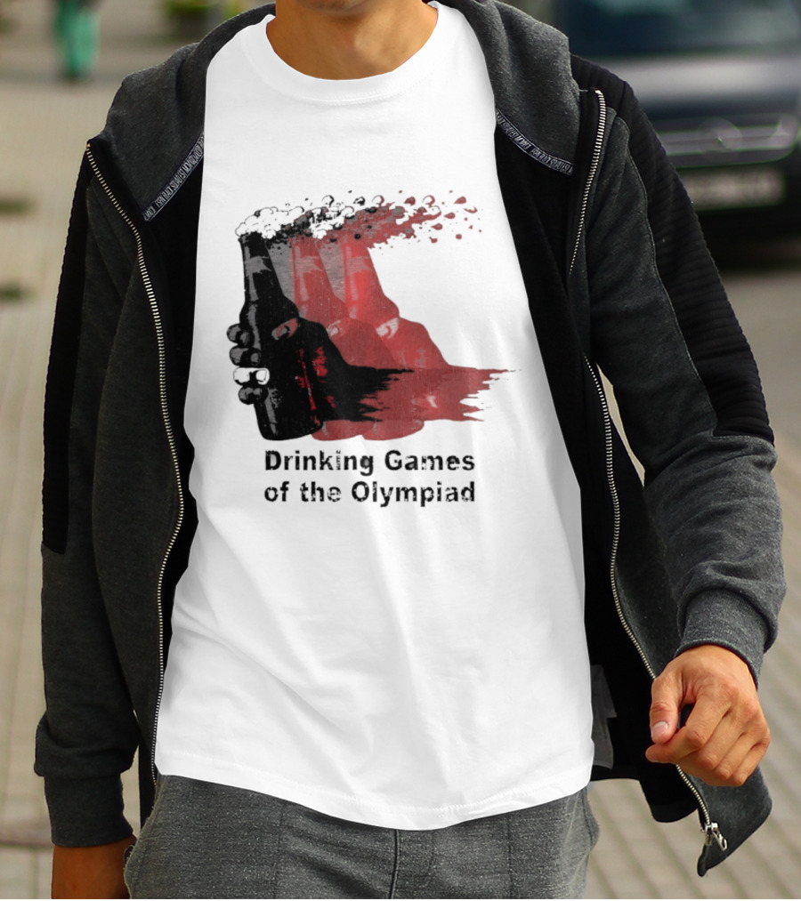 Drinking Games Of The Olympiad Pixelated Beer Splash T-Shirt