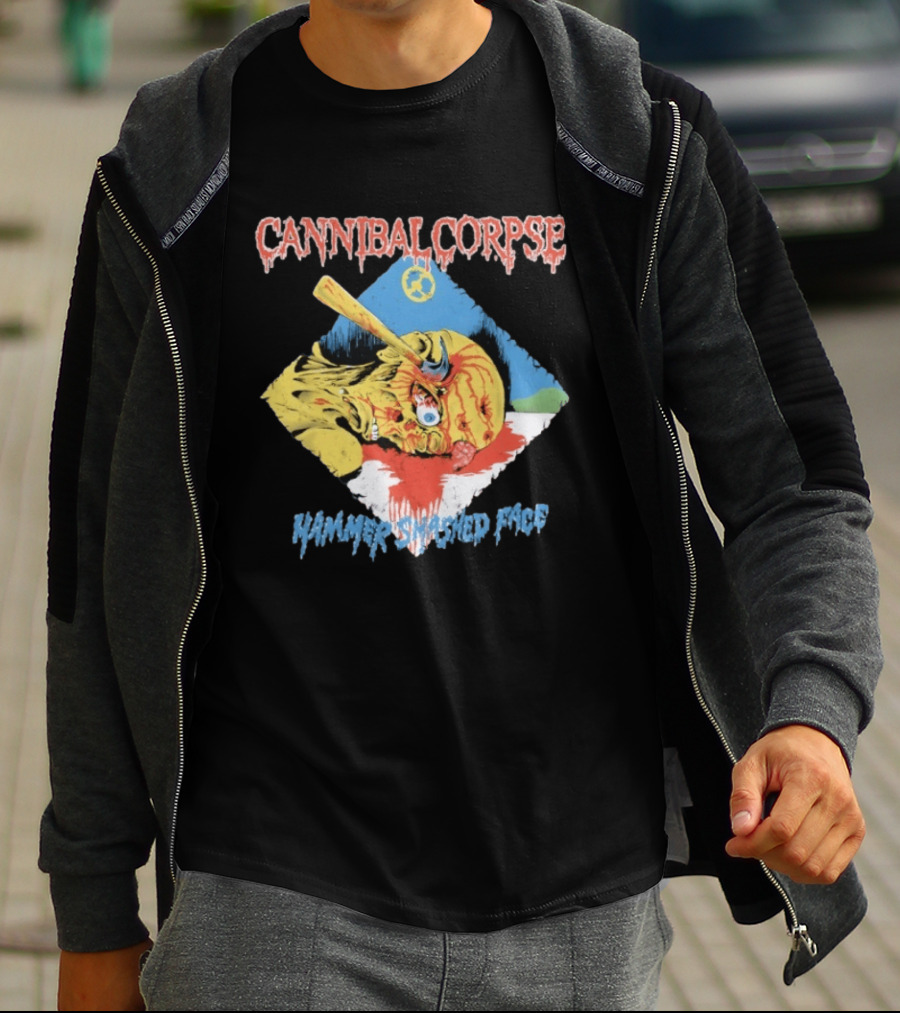 Cannibal Corpse Hammer Smashed Face Album Art Vintage Merch T-Shirt