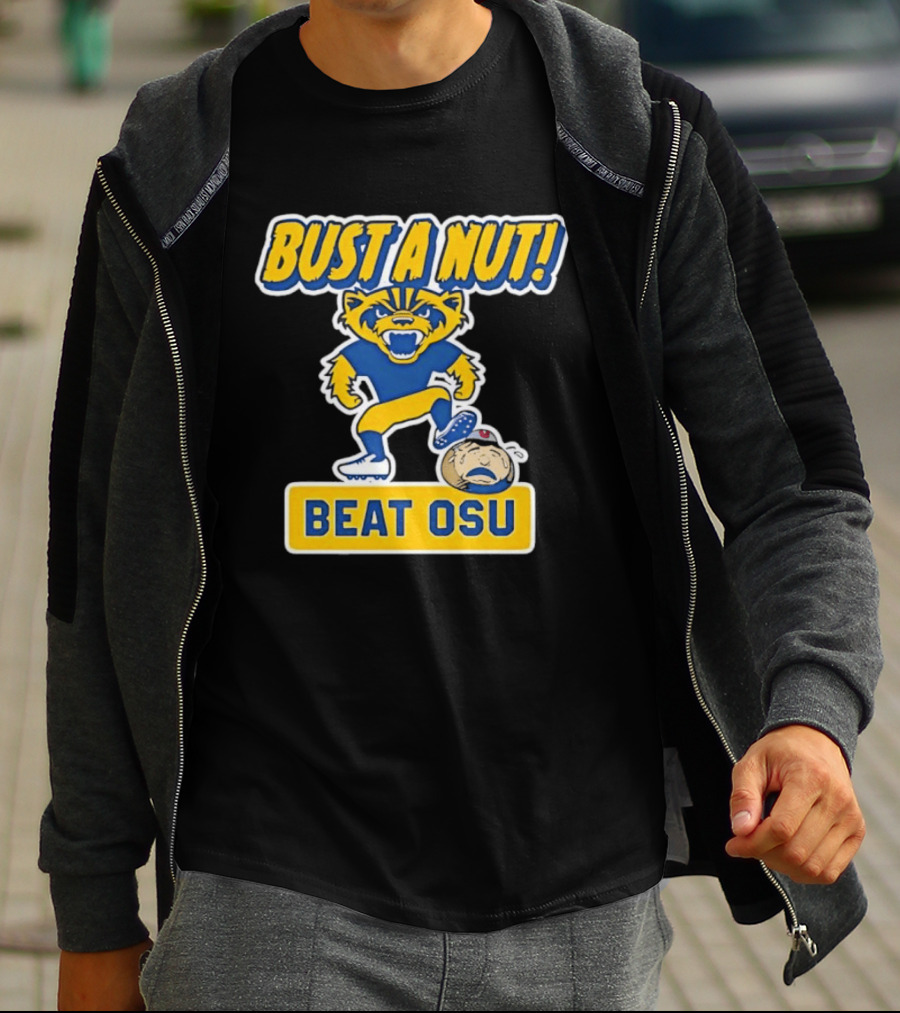 Bust A Nut Beat OSU Michigan Wolverine Rivalry Sports T-Shirt