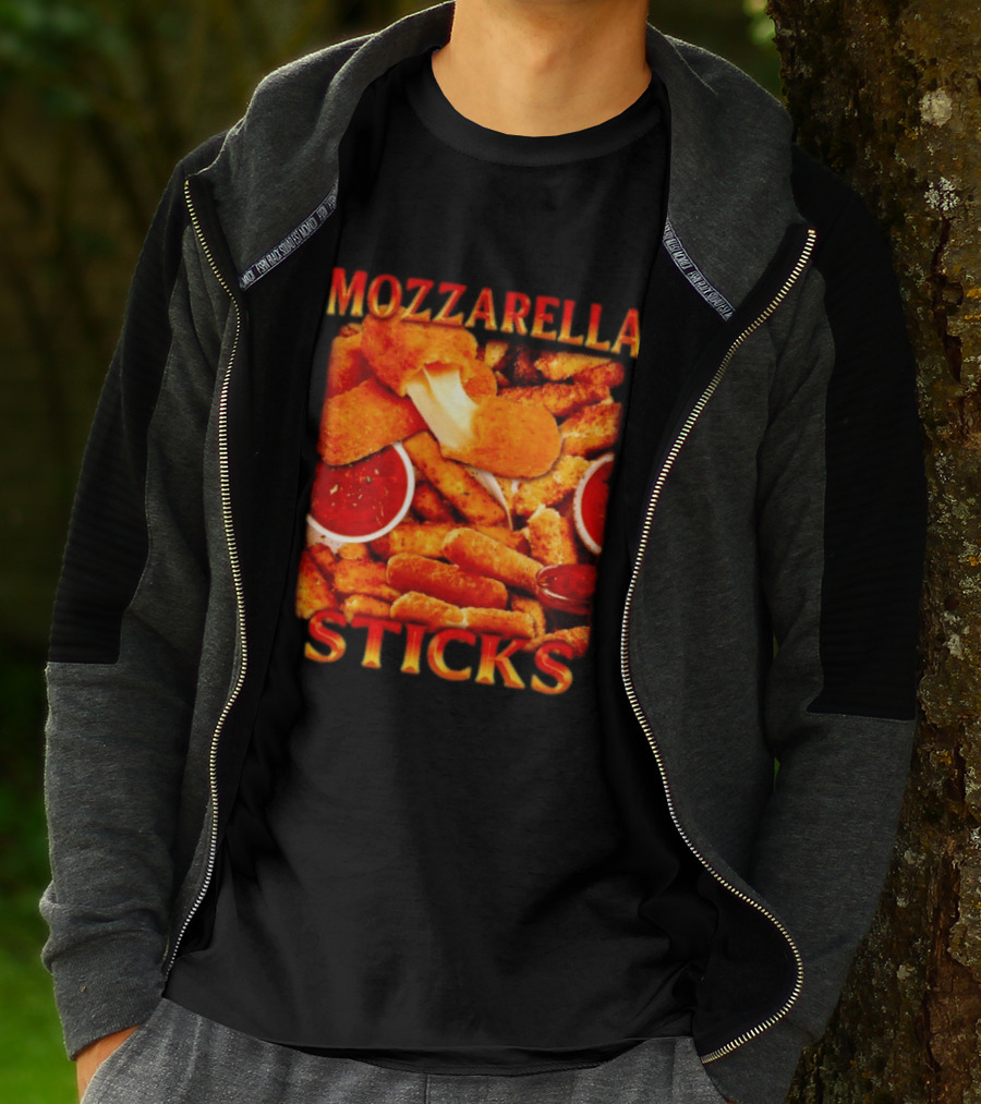 Mozzarella Sticks Gooey Cheese And Marinara Snack T-Shirt