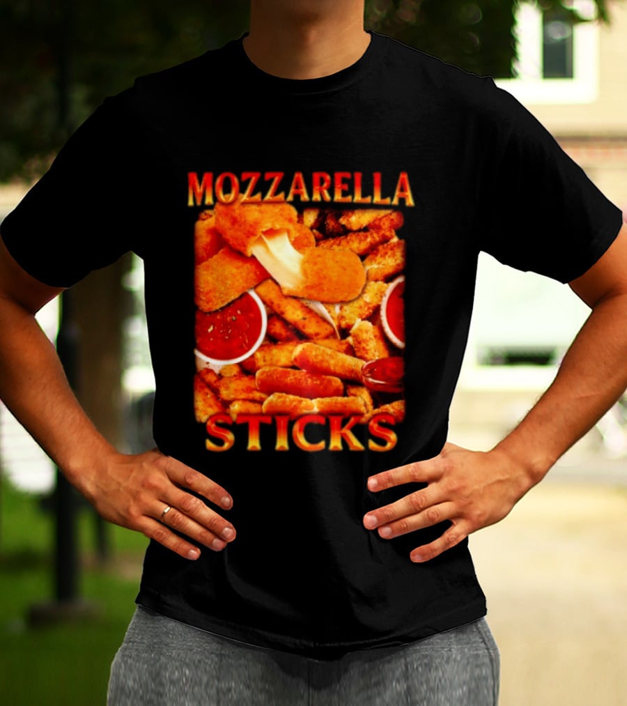 Mozzarella Sticks Gooey Cheese And Marinara Snack T-Shirt