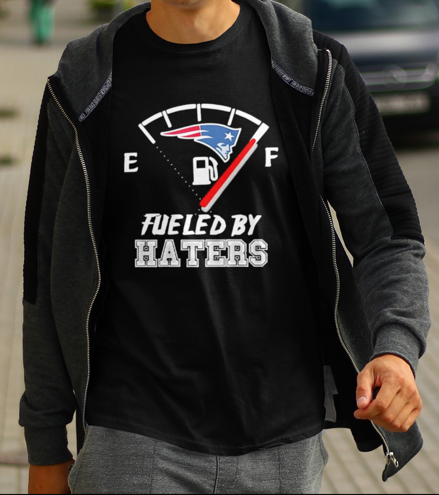 New England Patriots Fueled By Haters Fuel Gauge T-Shirt