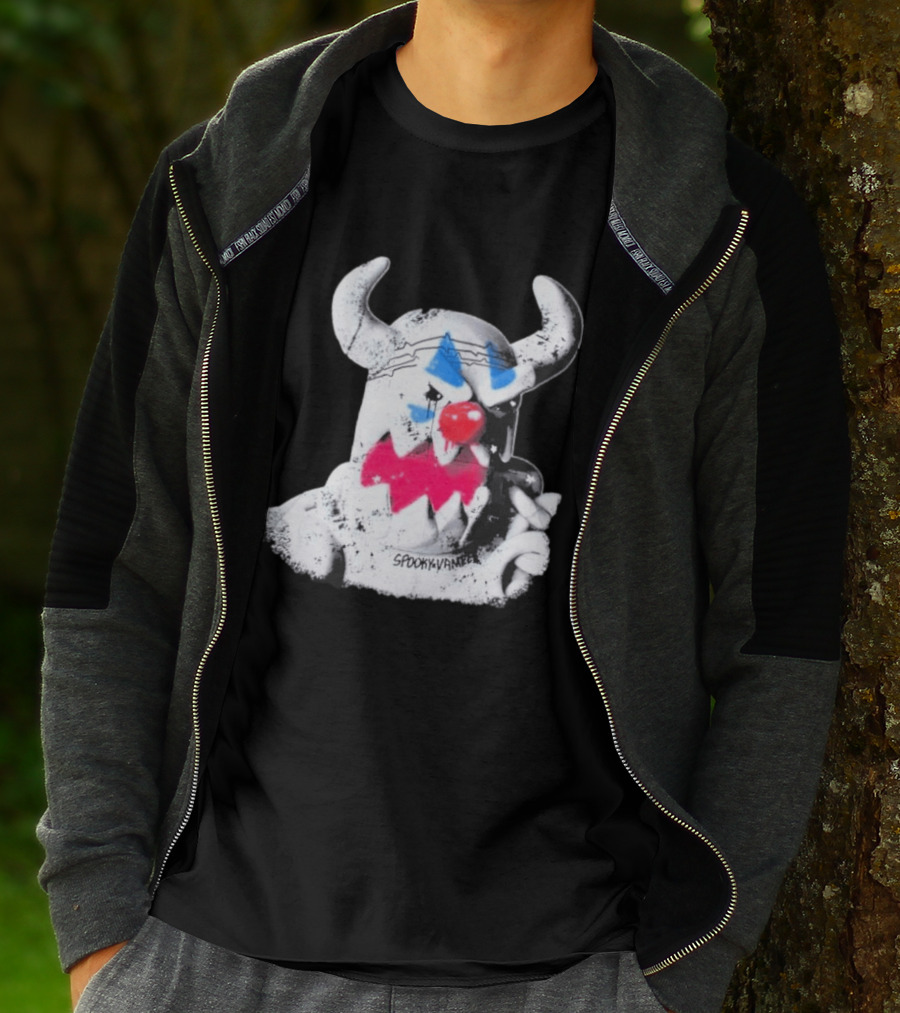 Spooky Vameee Monster Graffiti Style With Horns And Clown Features T-Shirt