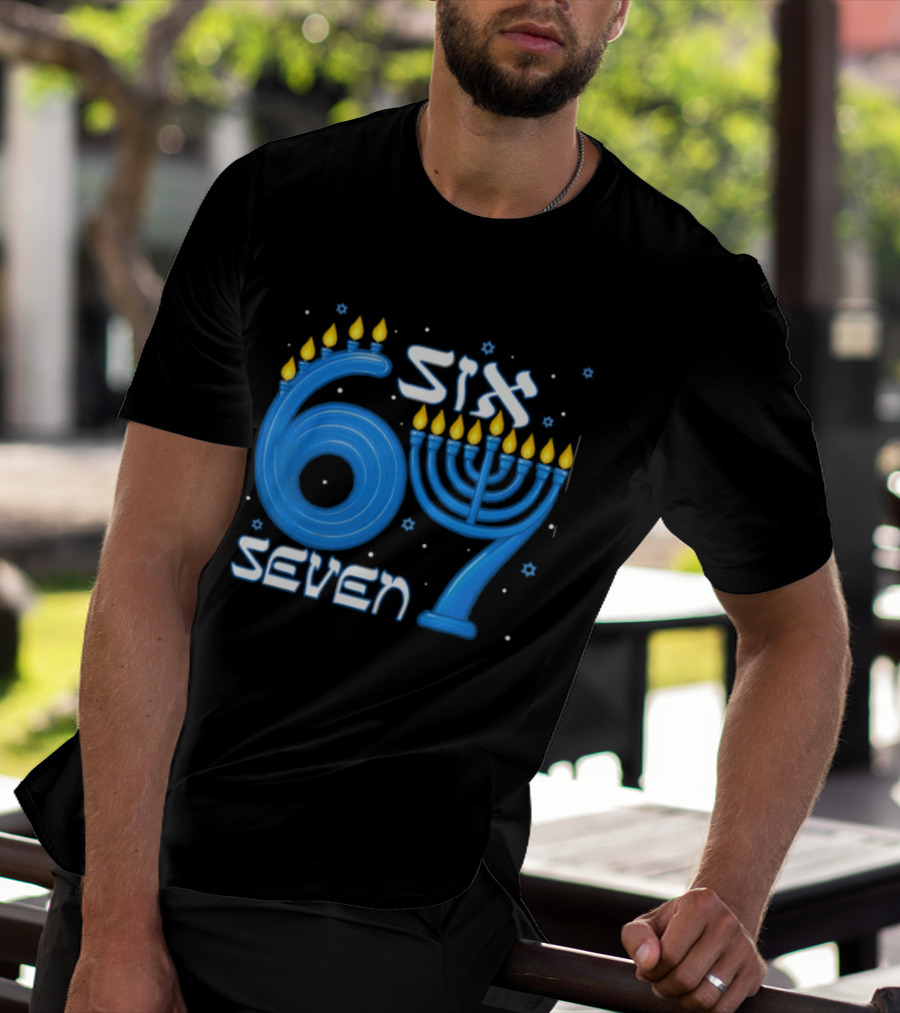 Hanukkah Menorah Six 7 Celebration T-Shirt