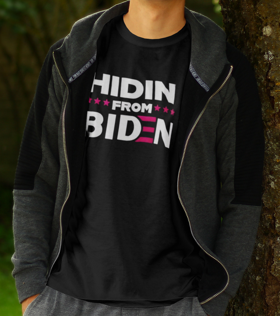 Hidin' From Biden Stars Patriotic T-Shirt