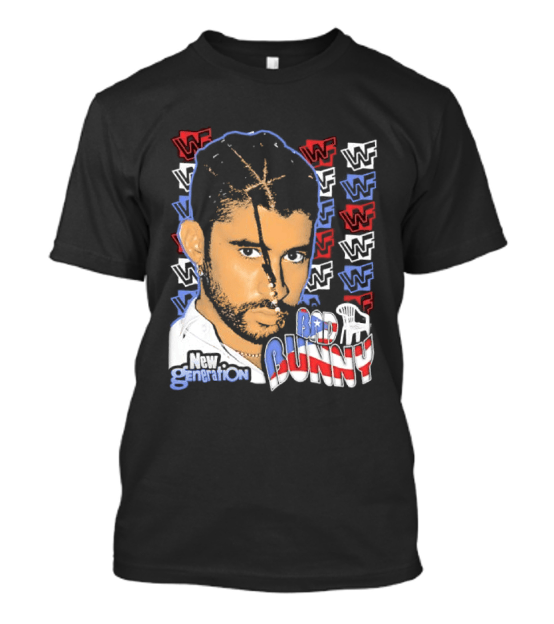 WWE Bad Bunny WWF New Generation Iconic Superstar T-Shirt