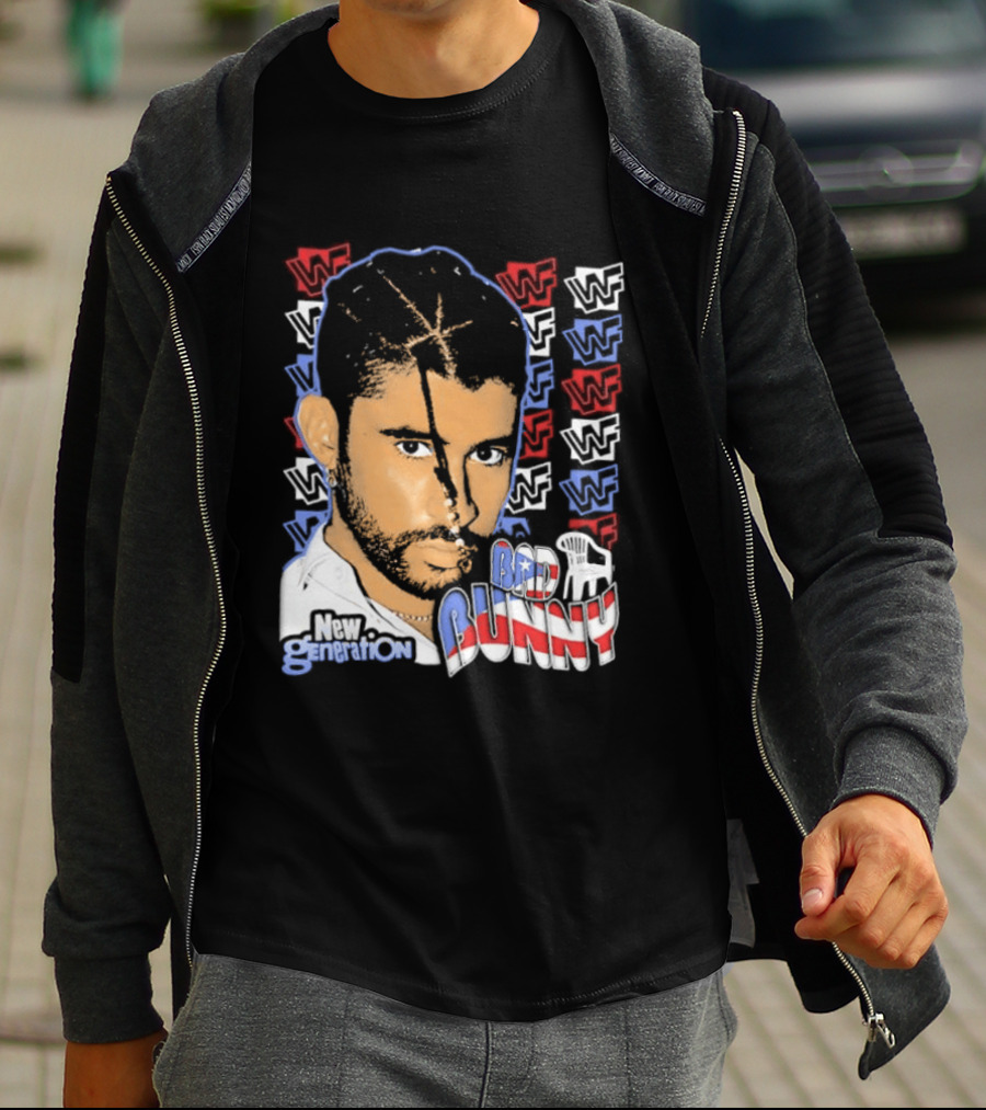 WWE Bad Bunny WWF New Generation Iconic Superstar T-Shirt
