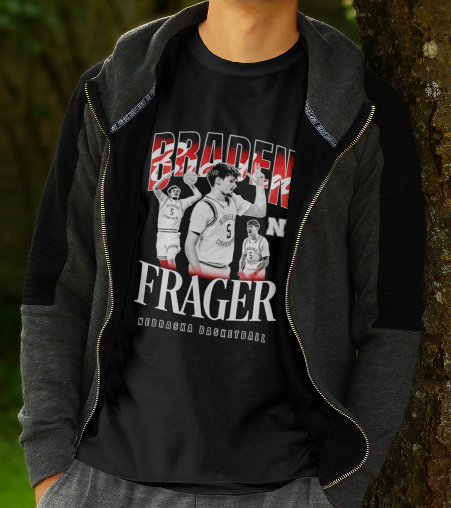 Braden Frager Nebraska Cornhuskers Basketball 90s T-Shirt