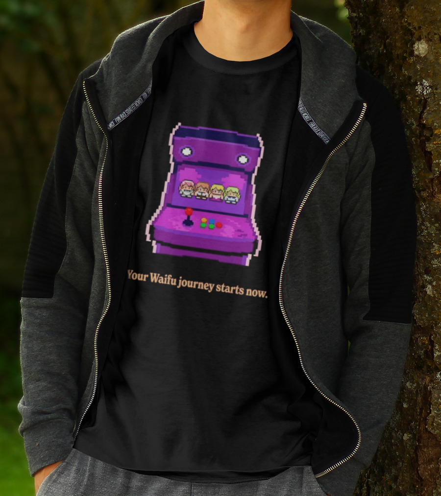 Arcade Adventure Your Waifu Journey Starts Now Game T-Shirt
