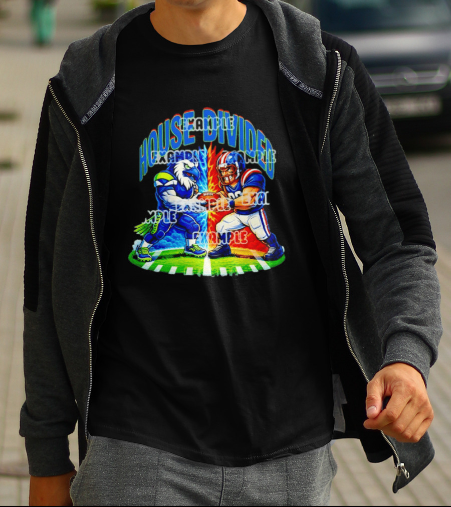 House Divided Seattle Seahawks Vs Football Rivalry Clash T-Shirt