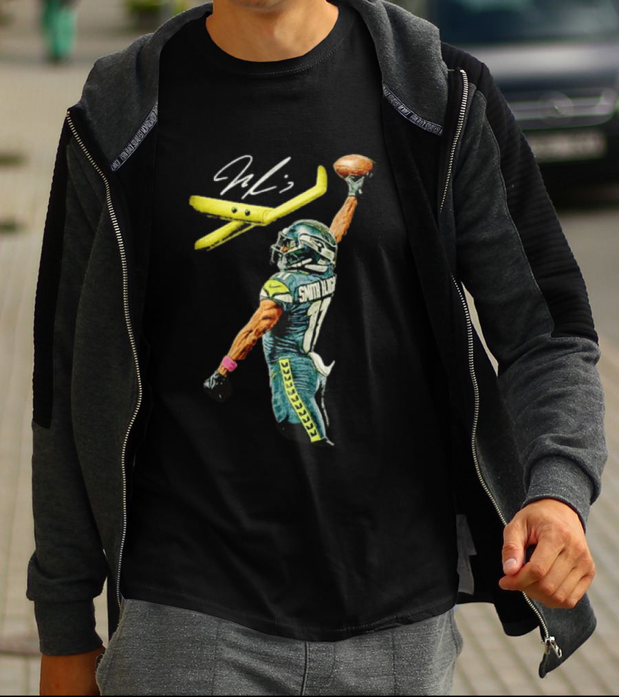 Jaxon Smith Njigba Dunking Football Goalpost Seahawks 11 JSN T-Shirt