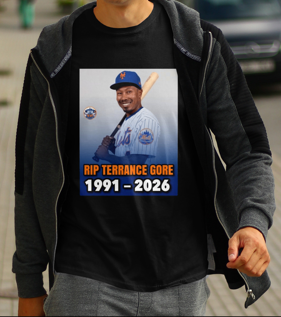 Rip Terrance Gore Mets Tribute 1991 2026 NYM News Baseball T-Shirt