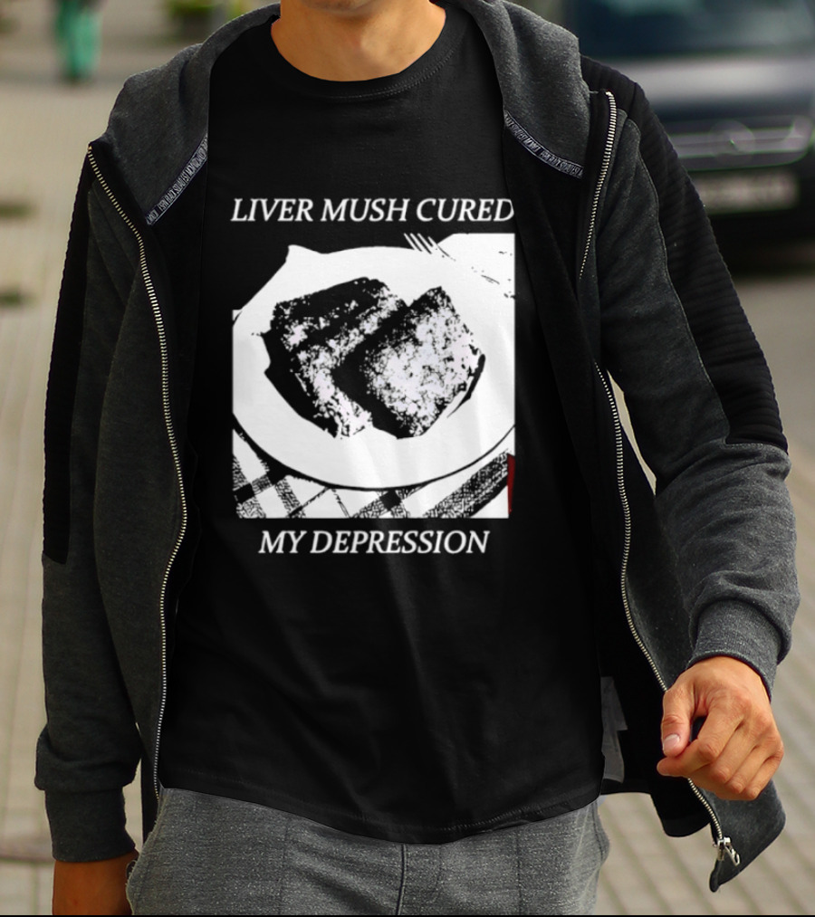 Liver Mush Cured My Depression By Graham Irvin Plate T-Shirt