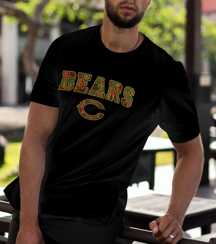 Bears C Logo Patchwork Style Chicago 100 Years Excellence T-Shirt
