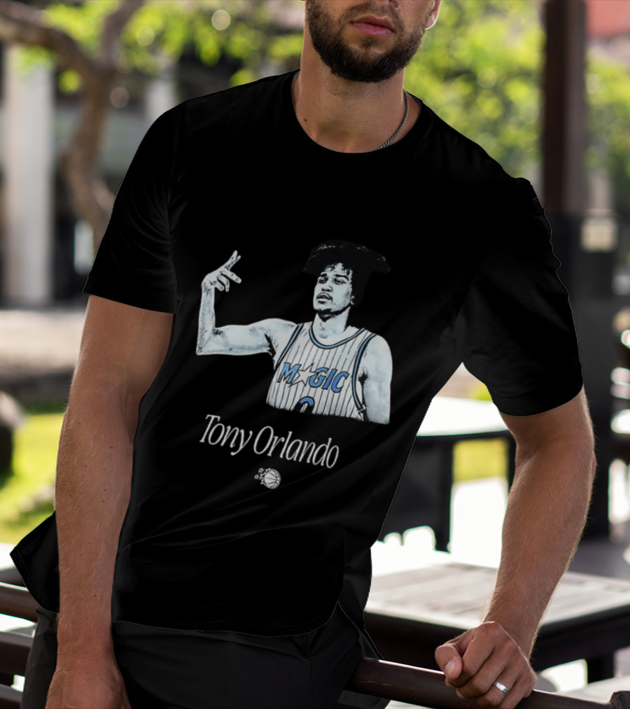 Tony Orlando Magic Basketball Jersey Player And Ball T-Shirt