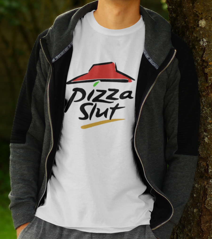 Pizza Slut Parody With Iconic Red Hat T-Shirt