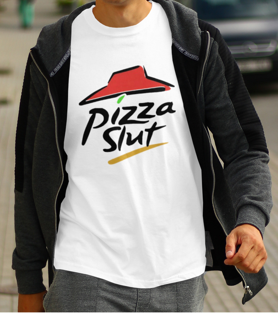 Pizza Slut Parody With Iconic Red Hat T-Shirt