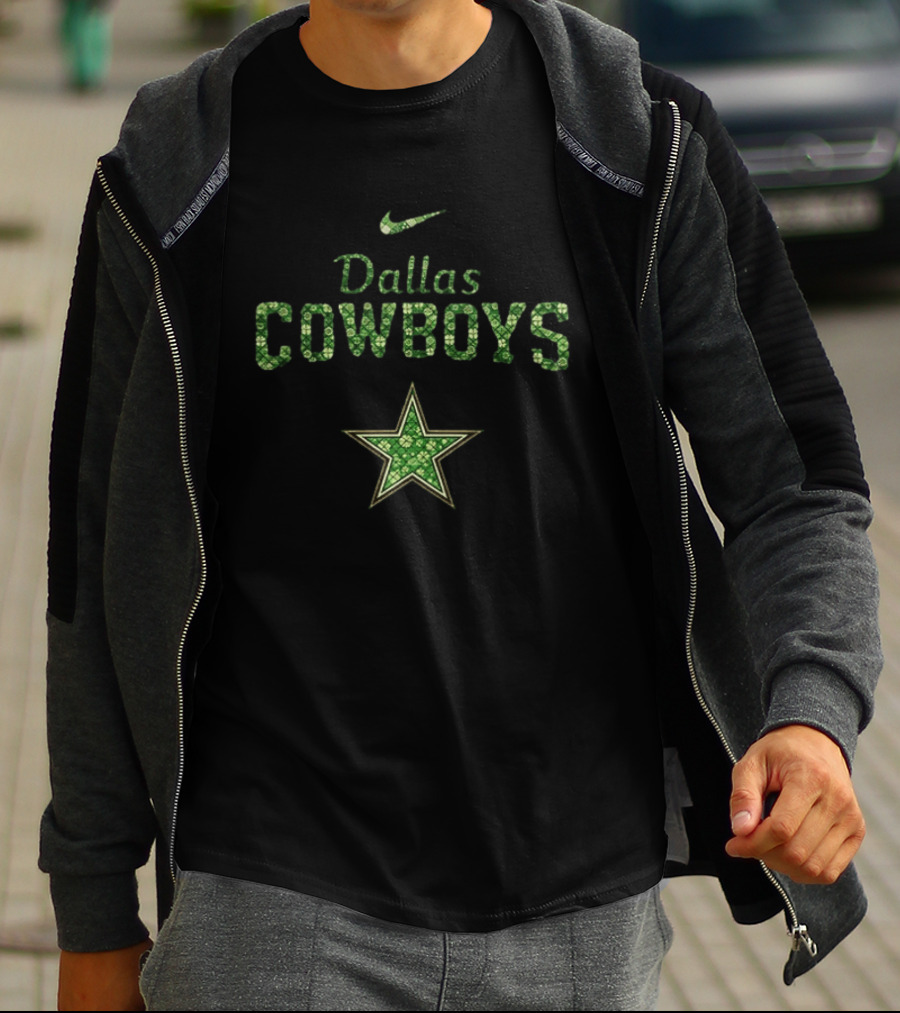 Dallas Cowboys Nike Green Clover Star Snoopy Collaboration T-Shirt
