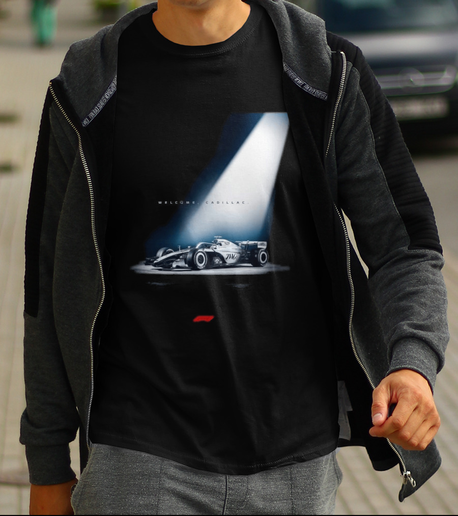 Welcome Cadillac F1 Team Formula 1 Racing Car Spotlight T-Shirt