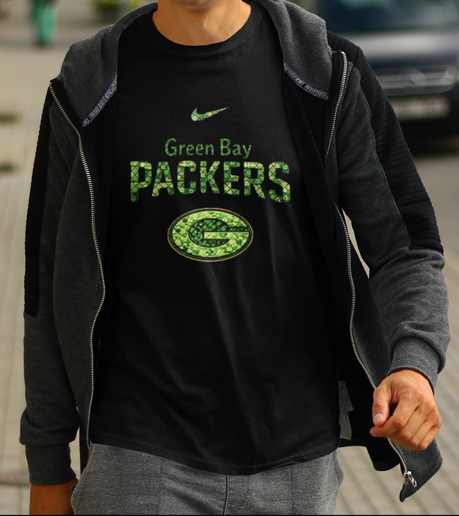 Green Bay Packers Snoopy Who Needs Luck Nike Collaboration T-Shirt