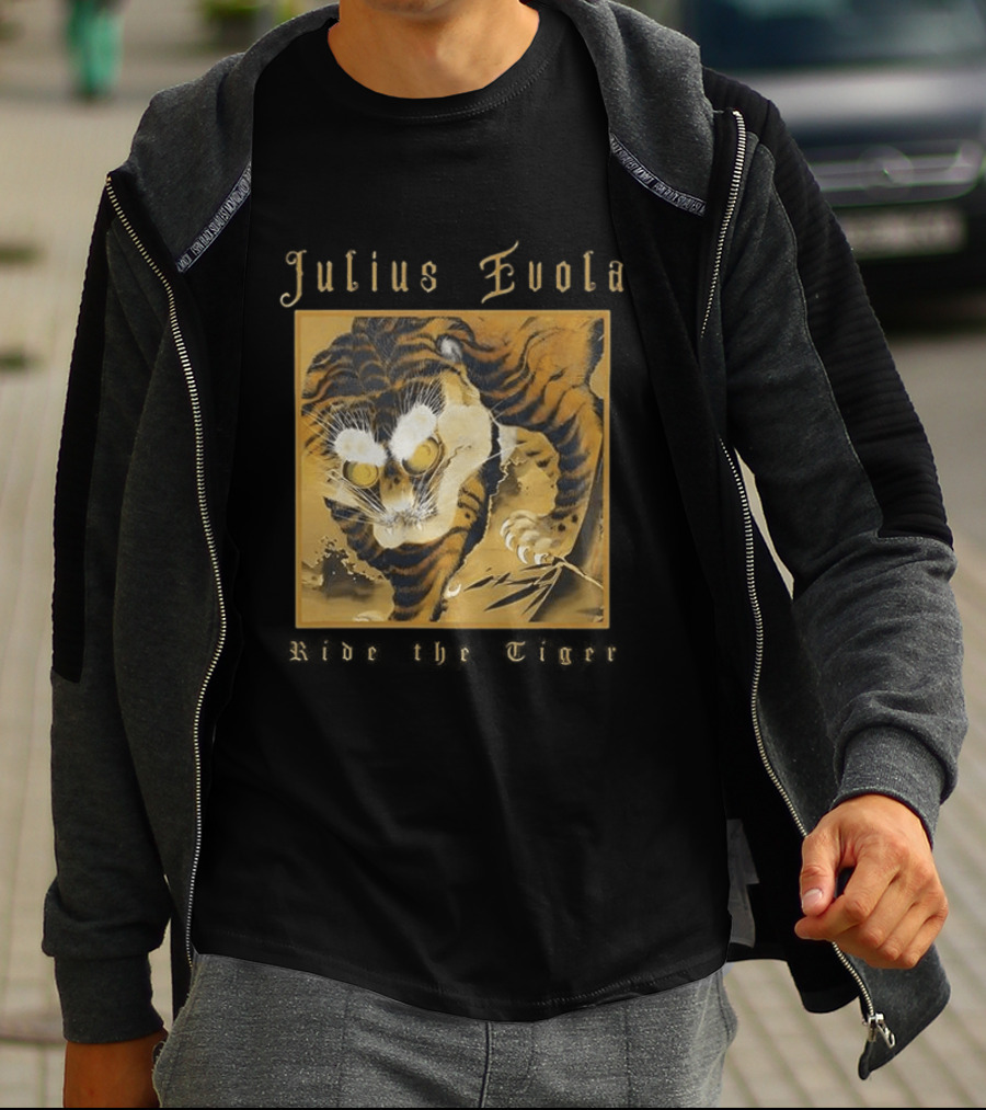 Julius Evola Ride The Tigers Fierce Golden Tiger T-Shirt