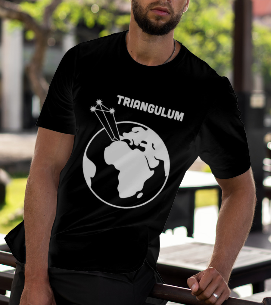 Triangulum Constellation Over Earth Globe T-Shirt