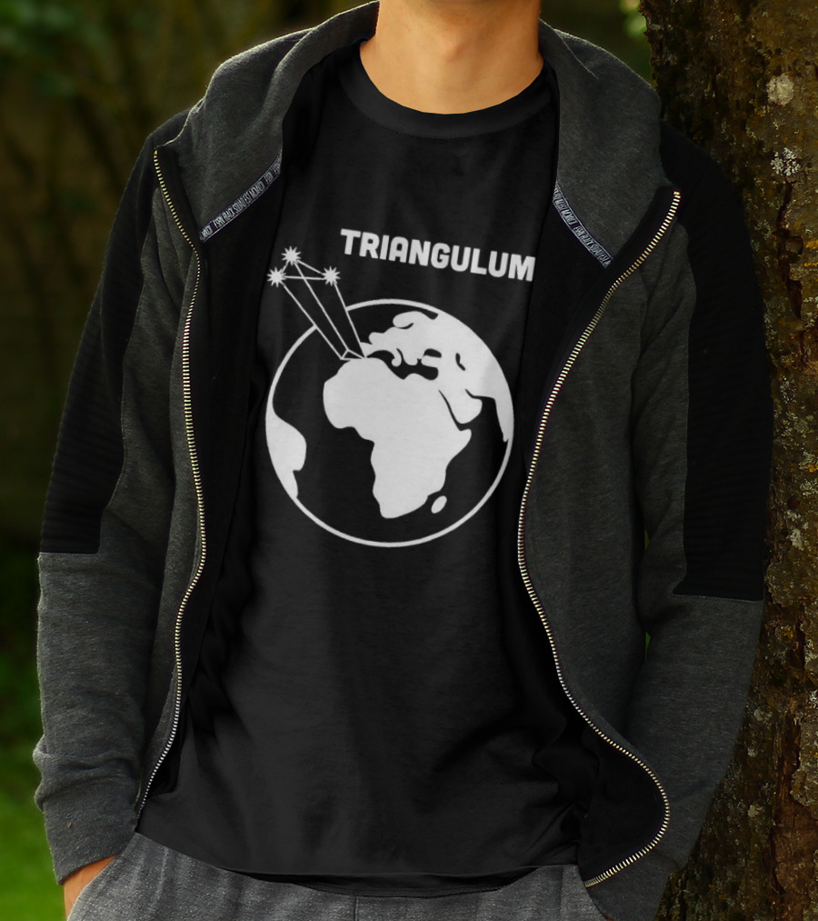 Triangulum Constellation Over Earth Globe T-Shirt