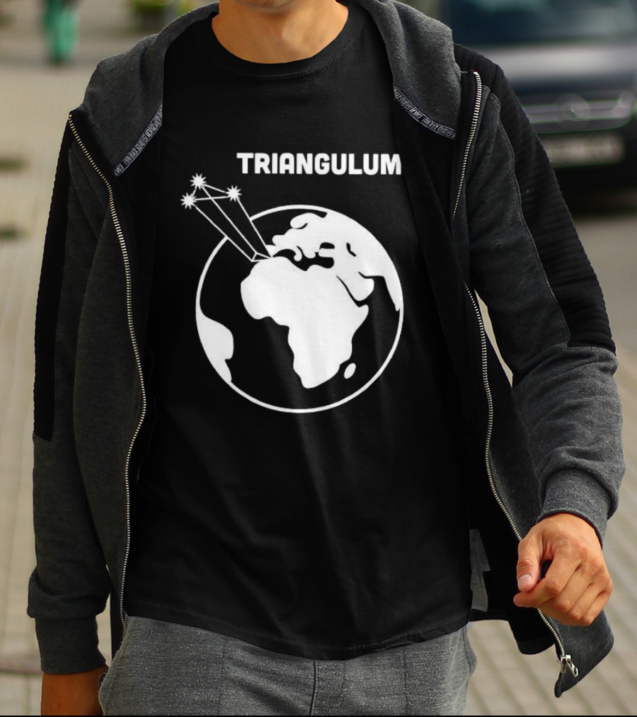 Triangulum Constellation Over Earth Globe T-Shirt