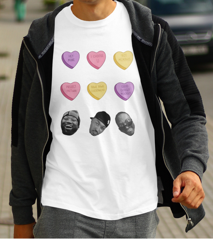 Hey Mane I Choose U 901 Memphis Project Patta Bawk Bawk Chickenhead Good Googly Moogly T-Shirt