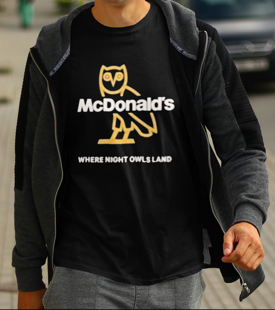 Drake X McDonald's Owl Where Night Owls Land Collaboration T-Shirt
