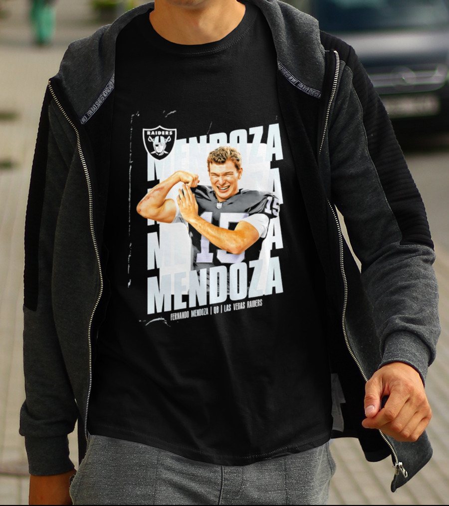 Las Vegas Raiders Fernando Mendoza Quarterback 15 Mendoza T-Shirt
