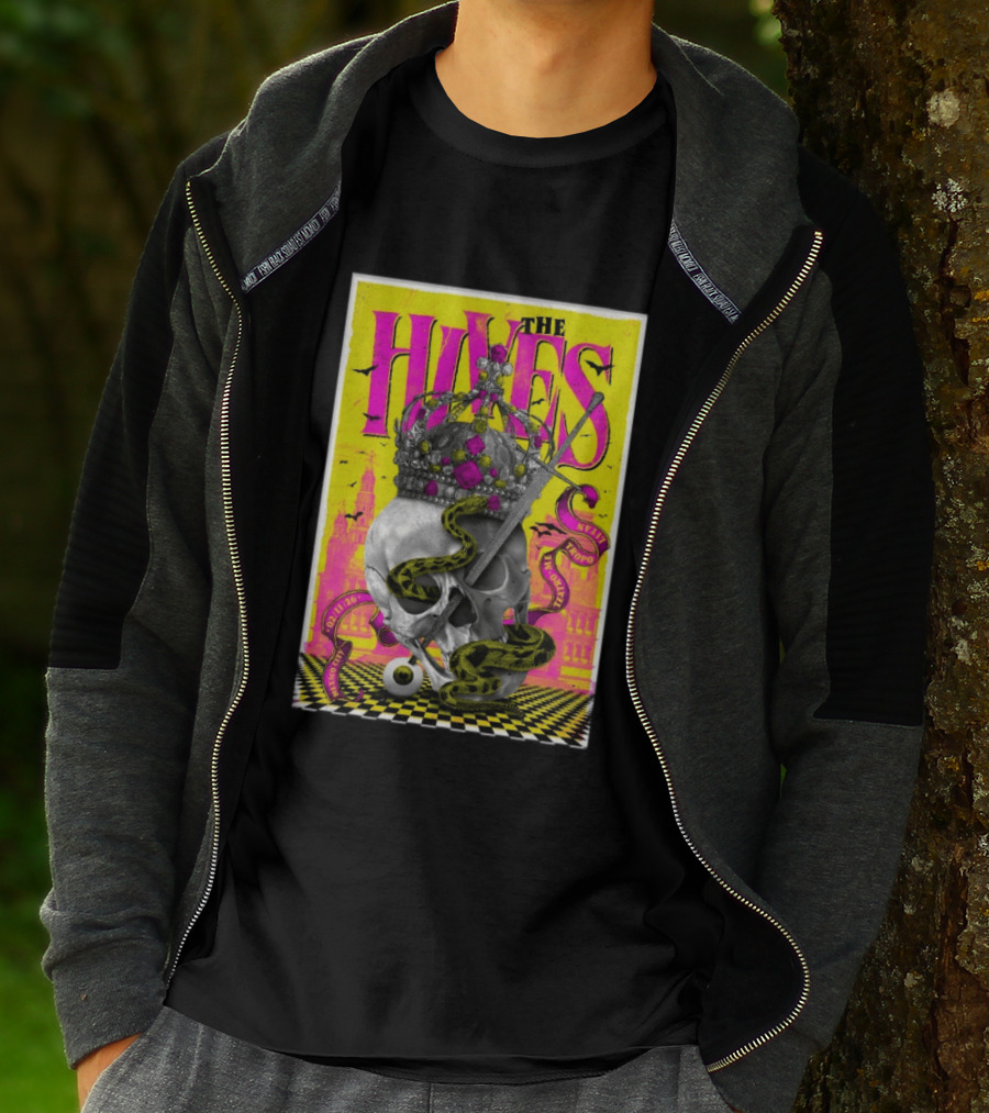 The Hives Teatro Metropolitán Mexico Feb 11 2026 Skull Crown Snake T-Shirt